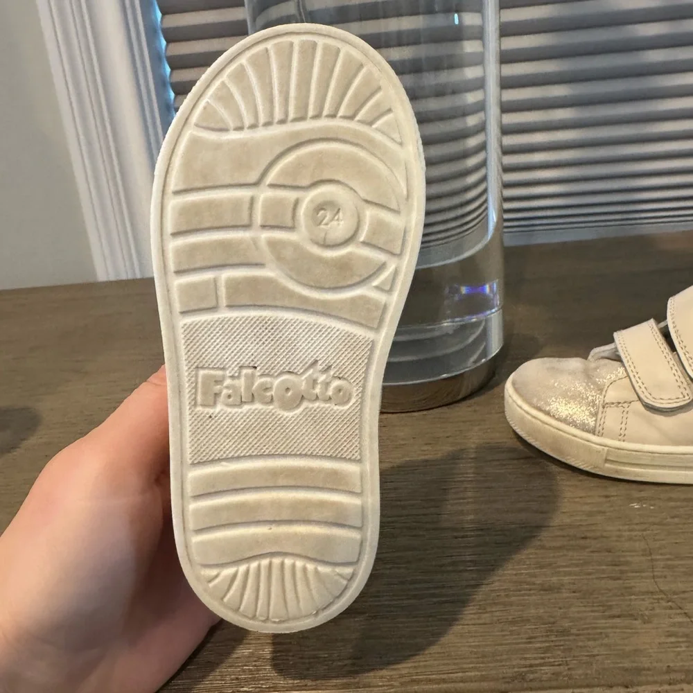 FALCOTTO Kids White and Silver Shoes